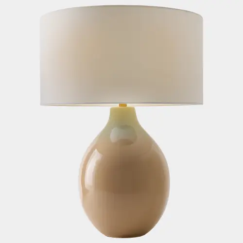 Lido Ceramic Table Lamp-Beige/Blue