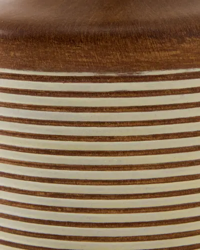 Armen Striped Ceramic Table Lamp-White Stripes