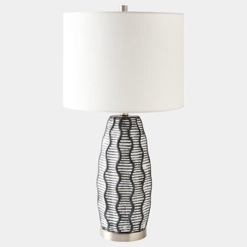 rippled wave lamp-gray