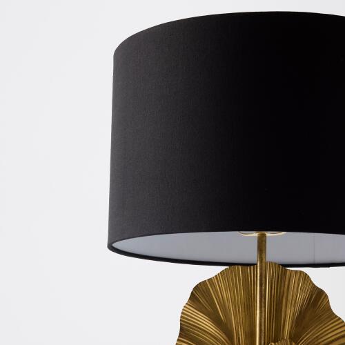 Ginkgo Leaf Lamp-Brass/Black