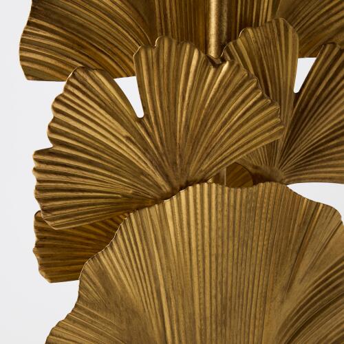 Ginkgo Leaf Lamp-Brass/Black