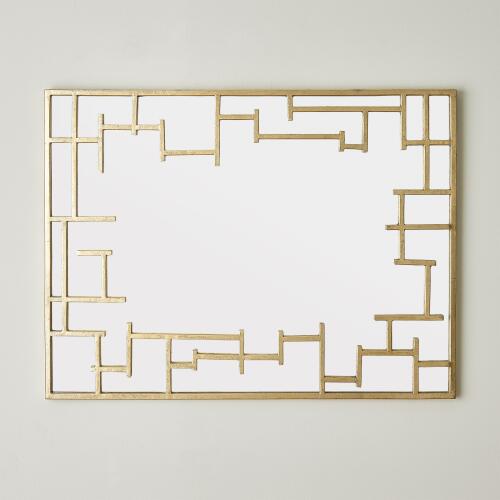 Jasmine Wall Mirror-Gold Leaf