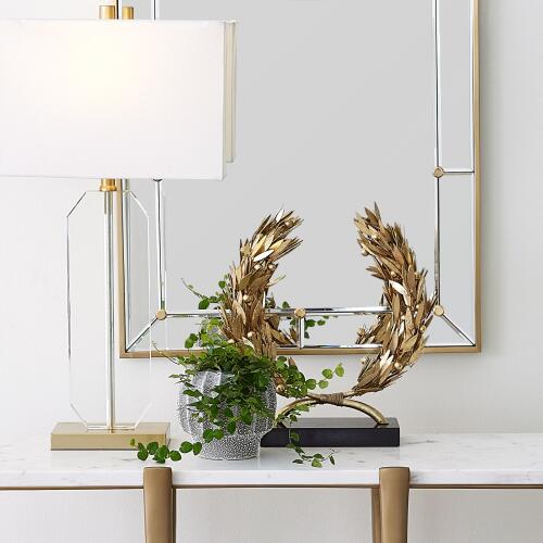 Laurel Wreath Sculpture-Gold Leaf