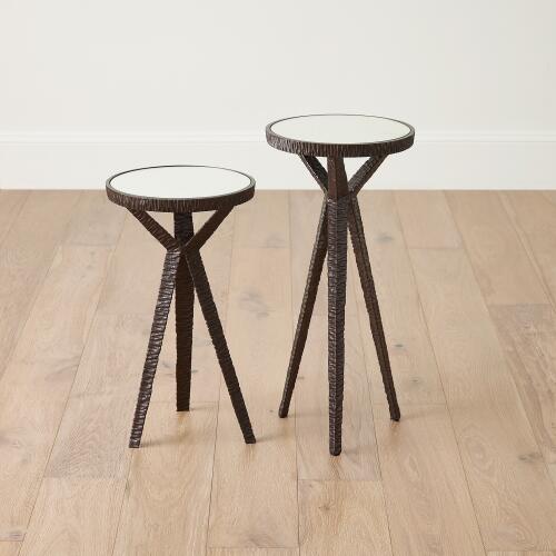 Round Drink Table-Antique Bronze