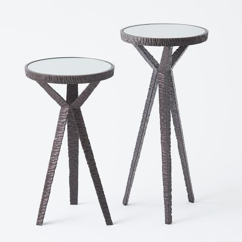 Round Drink Table-Antique Bronze