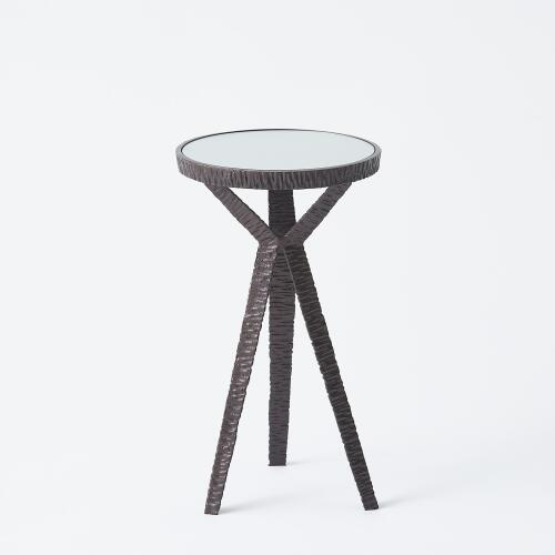 Round Drink Table-Antique Bronze