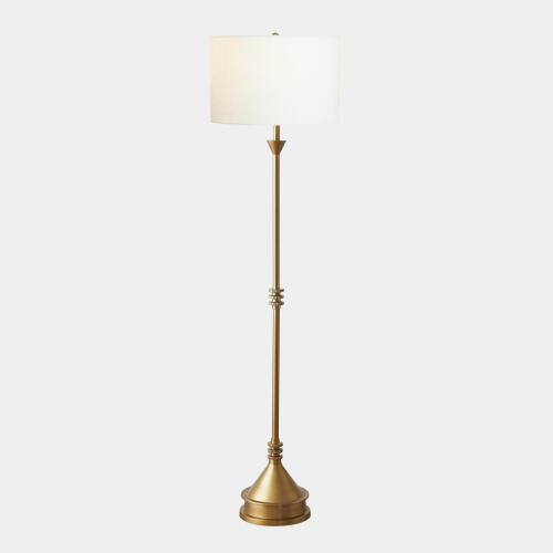Gear Floor Lamp-Antique Brass