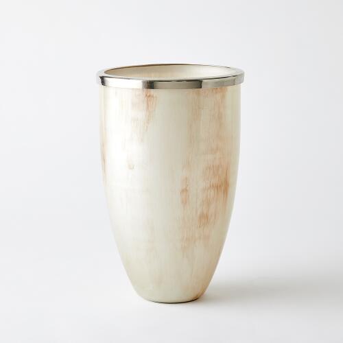 Bone Enamel Glass Vase