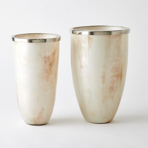 Smalto Glass Vase-Beige