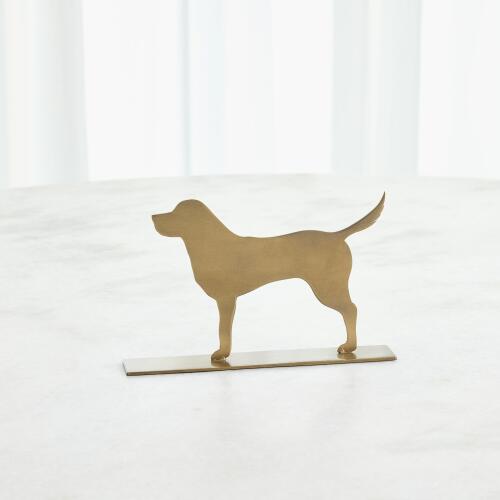 Dog Sculpture-Antique Brass