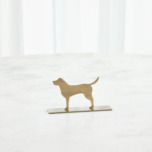 Dog Sculpture-Antique Brass