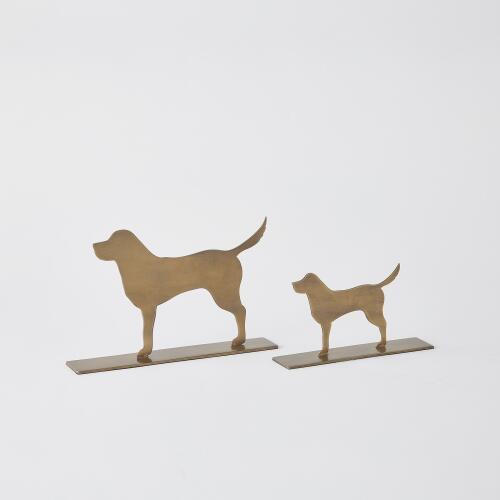 Dog Sculpture-Antique Brass