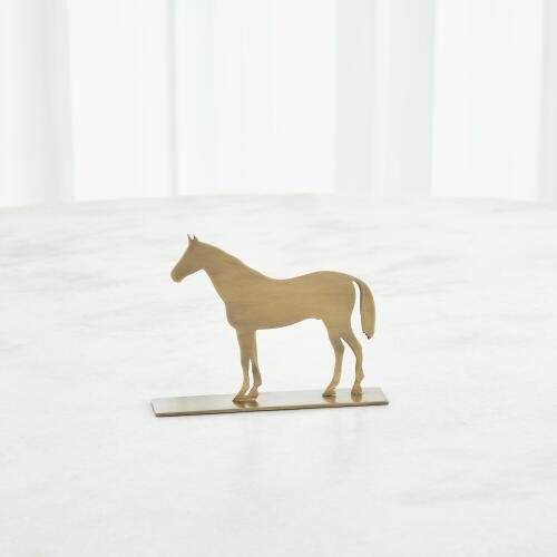 Horse Sculpture-Antique Brass
