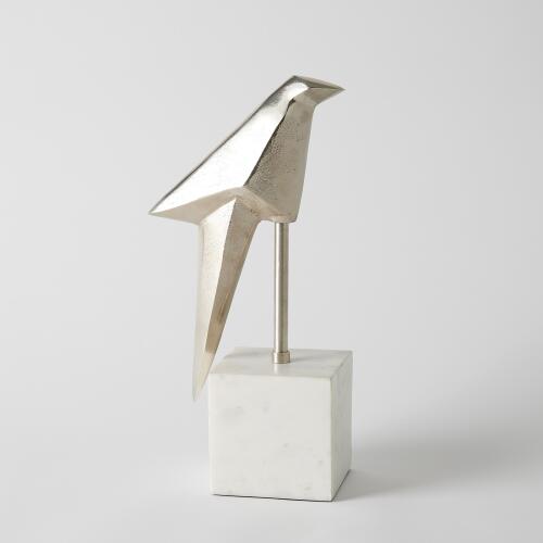 Perched Origami Bird-Nickel