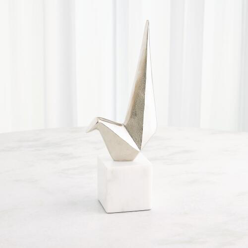 Sitting Origami Bird-Nickel