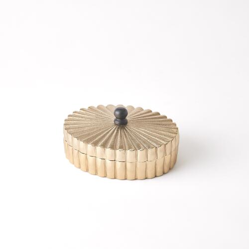Oval Box-Gold w/Black Knob