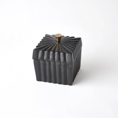 Square Box-Black w/Gold Knob