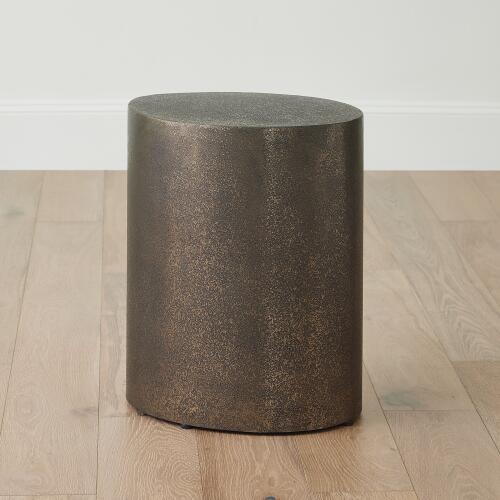 Texture Drum Table-Champagne