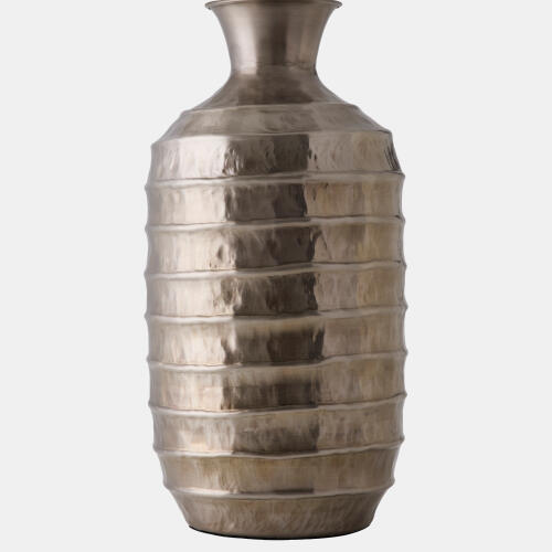 Ribbed Table Lamp-Antique Silver