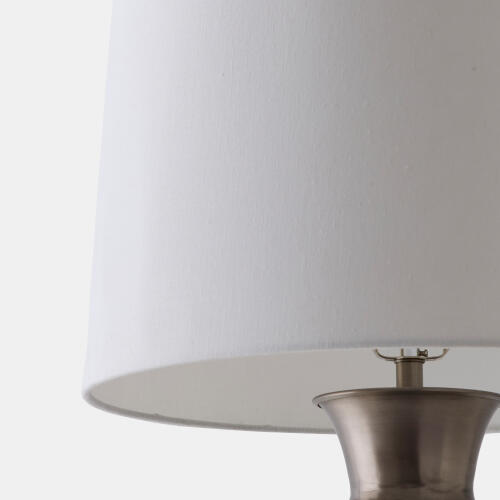 Ribbed Table Lamp-Antique Silver