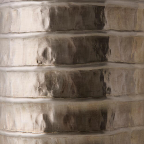 Ribbed Table Lamp-Antique Silver