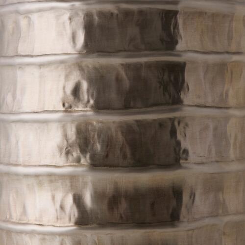 Ribbed Table Lamp-Antique Silver