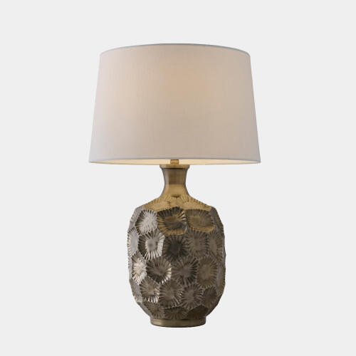 Cecily Hammered Table Lamp-Antique Silver