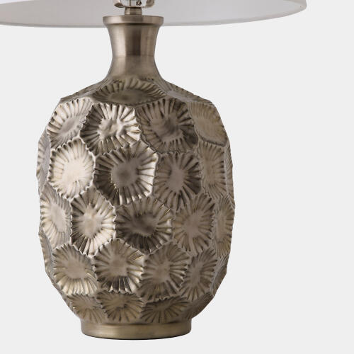 Cecily Hammered Table Lamp-Antique Silver
