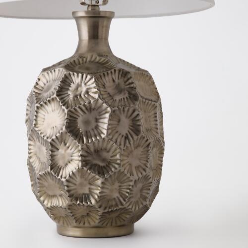 Hammered Table Lamp-Antique Silver