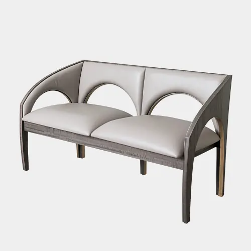 Arches Dining Bench-Muslin