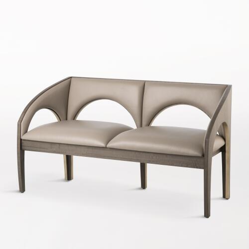 arches dining bench-muslin