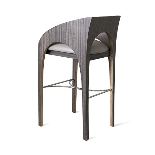 Arches Barstool-Grey Leather
