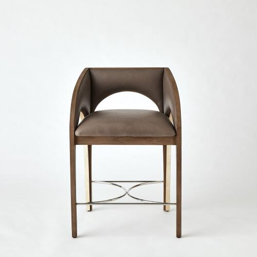 Arches Counter Stool-Nutmeg/Champagne