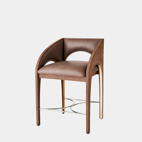 arches counter stool-nutmeg/champagne