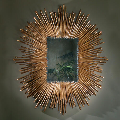 Soleil Mirror-Gold Leaf