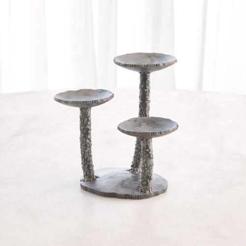 Forest Blossom Candle Holder-Natural Iron