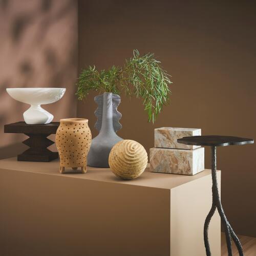 Forest Blossom Pedestal-Natural Iron