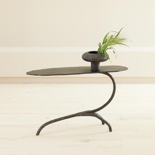 Forest Blossom Side Table-Natural Iron