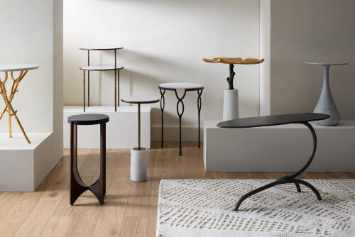 Forest Blossom Side Table-Natural Iron