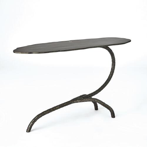forest blossom side table-natural iron