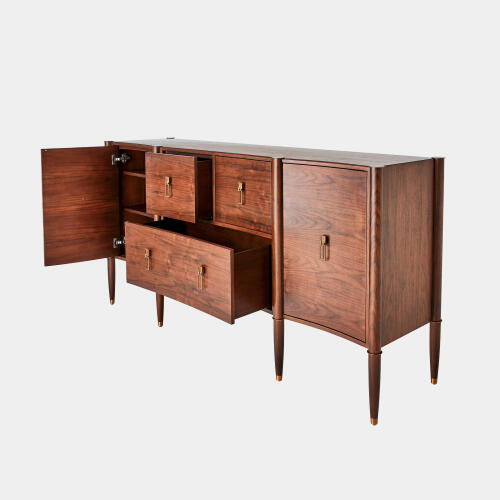 Triple Curve Cabinet-Walnut