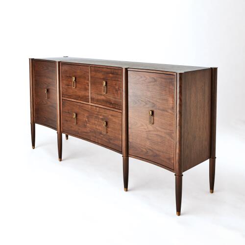 Triple Curve Cabinet-Walnut