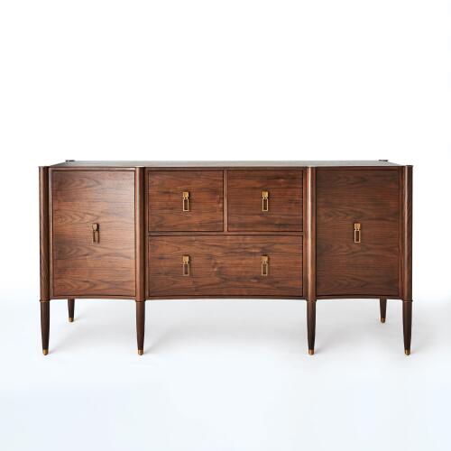 Triple Curve Cabinet-Walnut