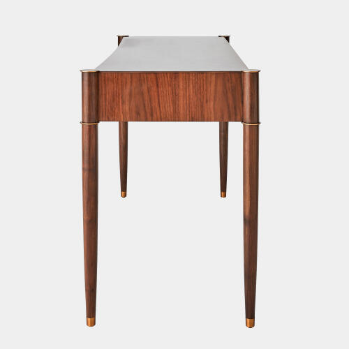 Triple Curve Desk-Walnut