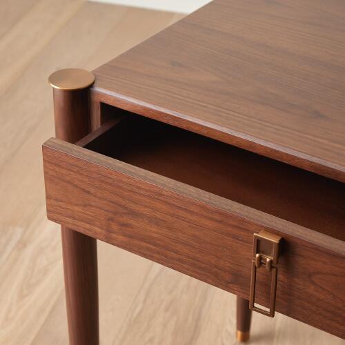 Triple Curve Desk-Walnut