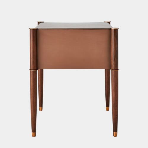 Triple Curve Side Table-Walnut