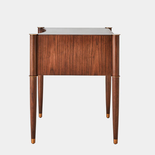 Triple Curve Side Table-Walnut