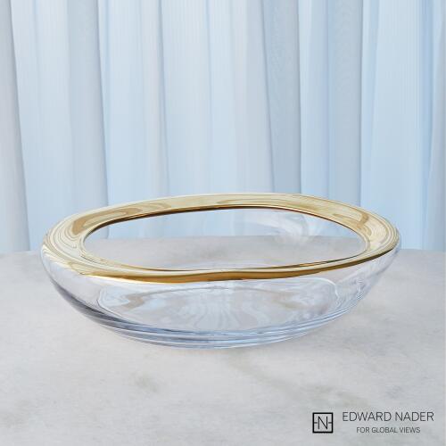 Harper Organic Formed Bowl-Gold Rim