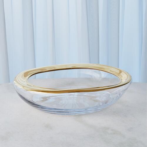 Organic Formed Bowl-Gold Rim