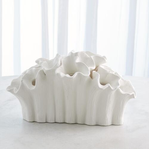 Flora Coral Bouquet-Matte White